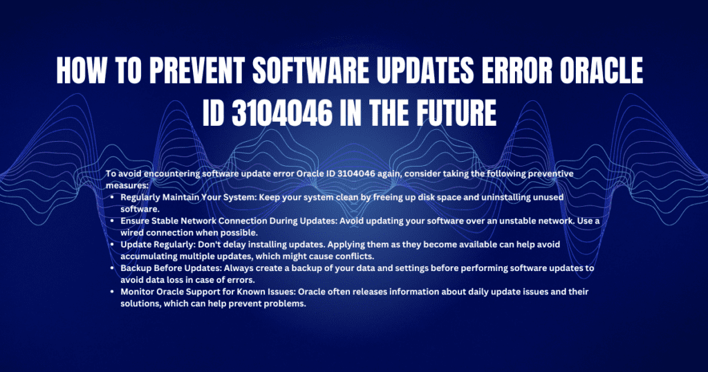 software updates error id 3104046